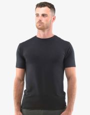 Pánské tričko slim fit s krátkým rukávem 78005P GINA černá