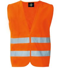 Unisex bezpečnostní vesta na zip Cologne Korntex Signal Orange
