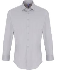 Pánská bavlněná košile s dlouhým rukávem PR244 Premier Workwear Silver -ca. Pantone 428