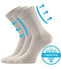 Unisex ponožky s volným lemem - 3 páry Drmedik Lonka světle šedá