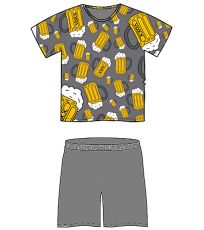 Pánské pyžamo s krátkým rukávem Koffing Lonka pivo