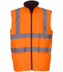 Reflexní oboustranná fleecová vesta HV008F YOKO Fluorescent Orange
