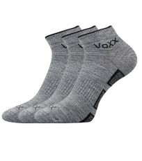 Unisex sportovní ponožky - 3 páry Dukaton silproX Voxx světle šedá