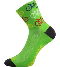 Unisex vzorované sportovní ponožky Ralf X Voxx bike/zelená