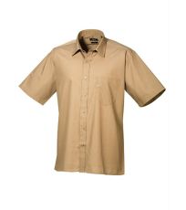 Pánská košile s krátkým rukávem PR202 Premier Workwear Khaki -ca. Pantone 7503