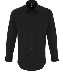 Pánská bavlněná košile s dlouhým rukávem PR244 Premier Workwear Black