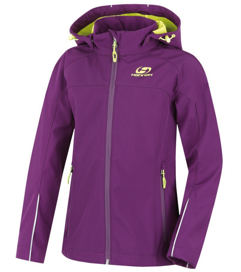 HANNAH Lemuza Lite II JR Dětská softshellová bunda 116HH0010SJ01 Grape royale 152