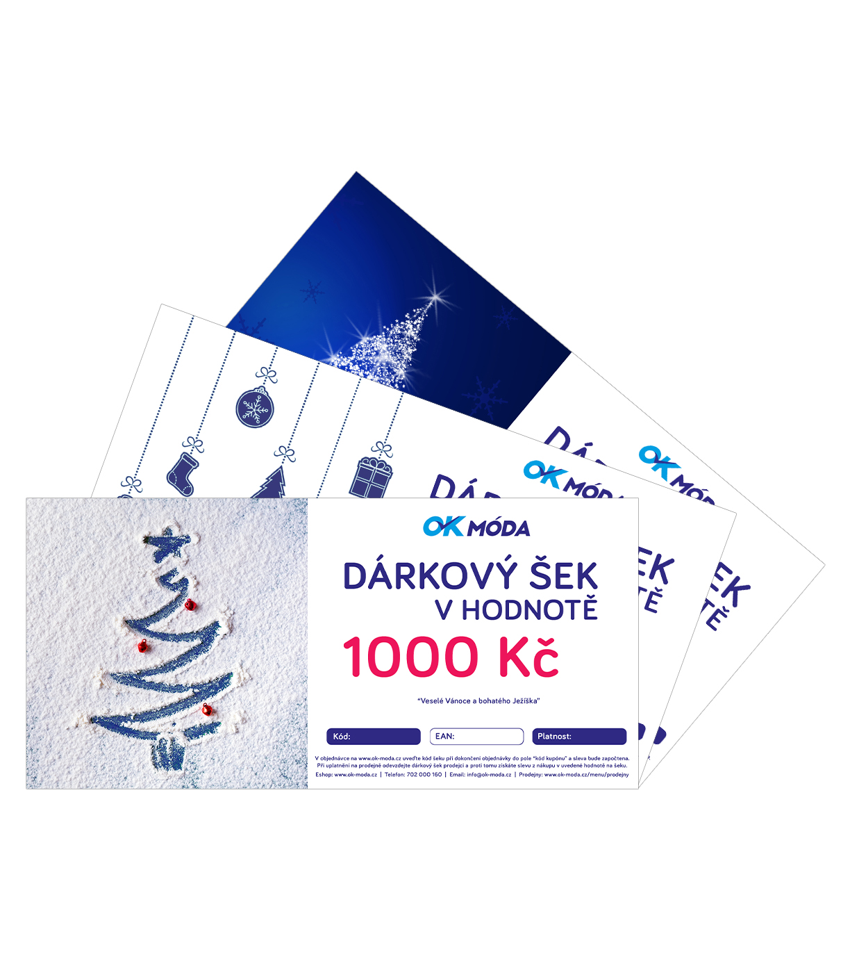 Dárkový šek - motiv VÁNOCE
