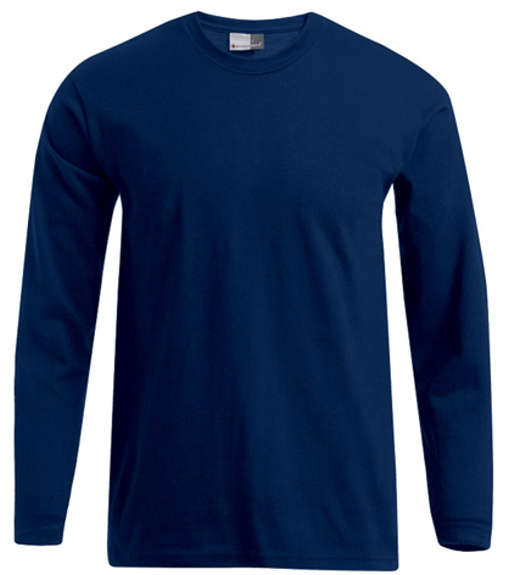 Promodoro Pánské triko s dlouhým rukávem E4099 Navy 4XL