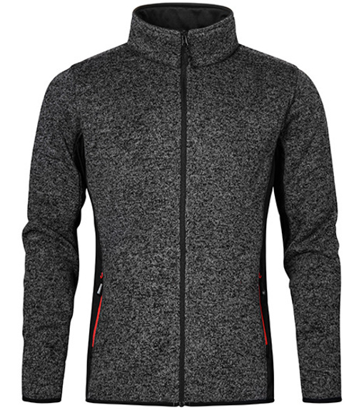 Promodoro Pánská pletená fleecová bunda E7700 Heather Graphite XXL
