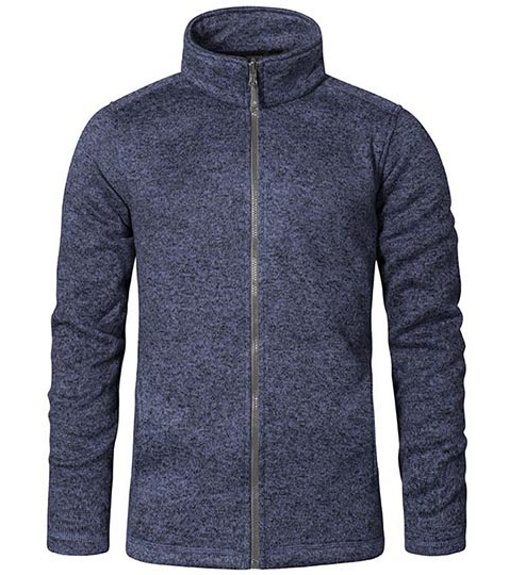 Promodoro Pánská pletená fleecová bunda E7720 Heather Blue 3XL