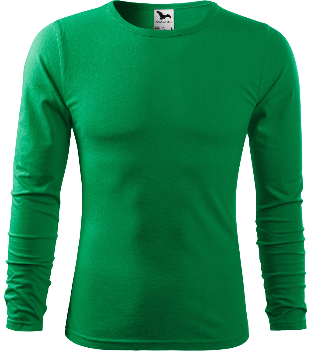 Pánské triko FIT-T Long Sleeve Malfini středně zelená