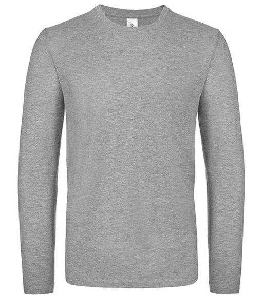 B&amp;C Pánské tričko s dlouhým rukávem TU05T Sport Grey (Heather) XXL