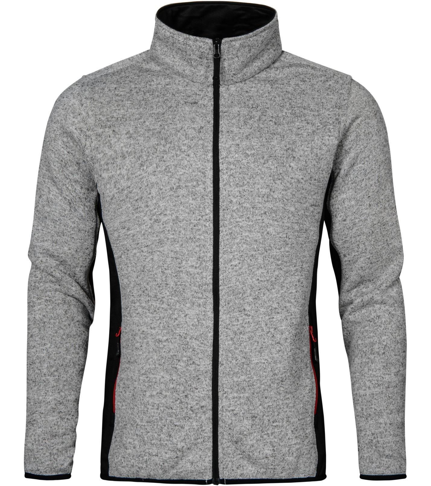 Promodoro Pánská pletená fleecová bunda E7700 Heather Grey 5XL
