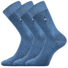 Pánské společenské ponožky - 3 páry Despok Lonka jeans melé