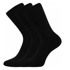 Unisex ponožky s volným lemem - 3 páry Finego Lonka černá