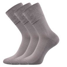 Unisex ponožky s volným lemem - 3 páry Finego Lonka světle šedá