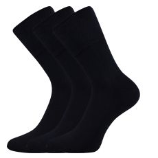 Unisex ponožky s volným lemem - 3 páry Finego Lonka tmavě modrá