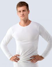 Pánské triko dlouhý rukáv 58004P GINA bílá