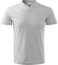 Unisex triko Heavy V-neck 160 Malfini světle šedý melír