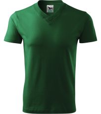 Unisex triko Heavy V-neck 160 Malfini lahvově zelená