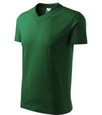 Unisex triko Heavy V-neck 160 Malfini lahvově zelená