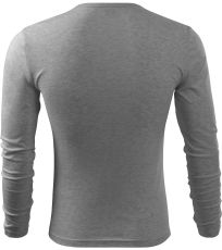 Pánské triko FIT-T Long Sleeve Malfini tmavě šedý melír