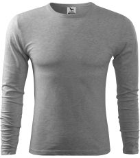 Pánské triko FIT-T Long Sleeve Malfini tmavě šedý melír