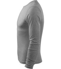 Pánské triko FIT-T Long Sleeve Malfini tmavě šedý melír