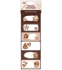 Vánoční samolepky - perníčky 6 ks ZWCZ0025 Nekupto