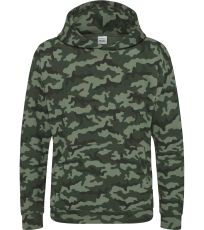 Dětská mikina přes hlavu JH014J Just Hoods Green Camo