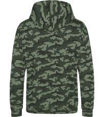 Dětská mikina přes hlavu JH014J Just Hoods Green Camo