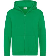 Dětská mikina na zip JH050J Just Hoods Kelly Green