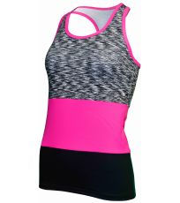 Dámské funkční tílko STRIPE ReHo černá-růžová