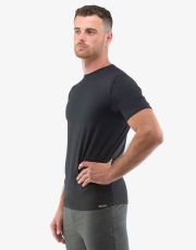 Pánské tričko slim fit s krátkým rukávem 78005P GINA černá