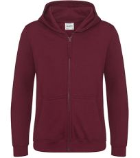 Dětská mikina na zip JH050J Just Hoods Burgundy