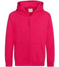 Dětská mikina na zip JH050J Just Hoods Hot Pink