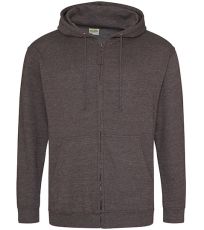 Pánská mikina na zip JH050 Just Hoods Charcoal -Heather