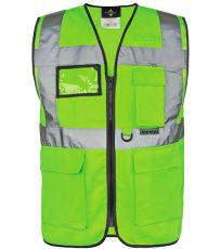 Multifunkční reflexní vesta na zip Berlin Korntex Neon Green