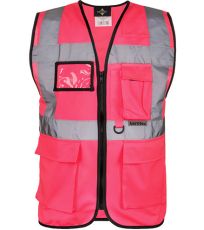 Multifunkční reflexní vesta na zip Berlin Korntex Neon Pink
