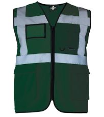 Multifunkční reflexní vesta na zip Berlin Korntex Paramedic Green