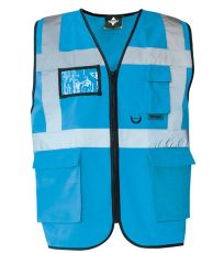 Multifunkční reflexní vesta na zip Berlin Korntex Sky Blue