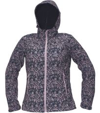 Dámská softshellová bunda YOWIE PRINTED CRV sv.fialová/navy