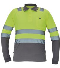 Pánská HI-VIS polokošile LEON Cerva žlutá/šedá