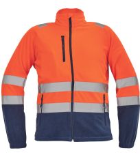 Pánská HI-VIS fleecová bunda SEVILLA Cerva oranžová/navy