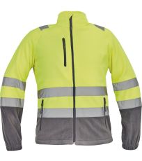 Pánská HI-VIS fleecová bunda SEVILLA Cerva žlutá/šedá