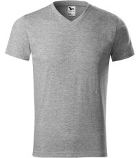 Unisex triko Heavy V-neck Malfini tmavě šedý melír