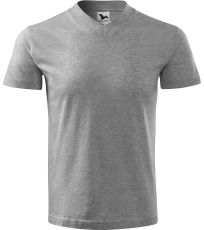 Unisex triko Heavy V-neck 160 Malfini tmavě šedý melír