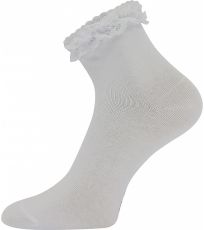 Dámské slabé ponožky - 3 páry Krajka Boma bílá