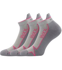 Unisex froté ponožky - 3 páry Locator A Voxx světle šedá